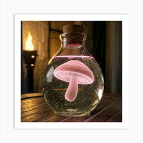 A Close Up Shot Of A Large Pink Mushroom H7dul5y7qgony4dhx89kog Qptzisceqkusz Ffg3l9aa Art Print