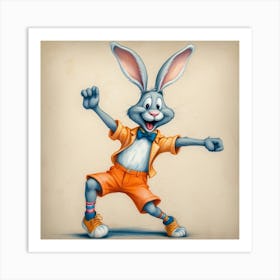 Bunny Dancing Art Print