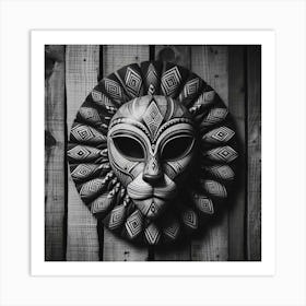 Tribal African Art Lion 1 Art Print