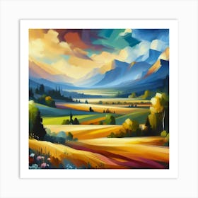 Landscape Painting 12 Art Print