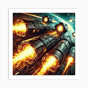 Celestial Class Battleship Fire Weaponry Art Print