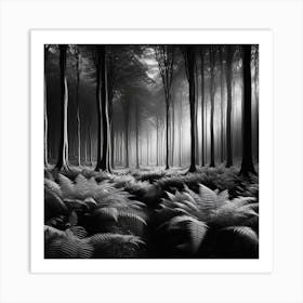 Ferns In The Forest 8 Art Print