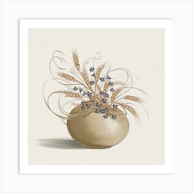 Vase Of Wheat Art Print