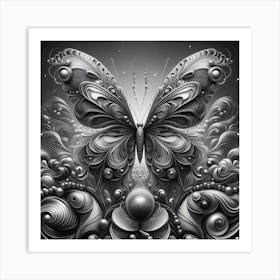 Fractal Butterfly 4 Art Print