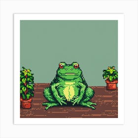 Pixel Frog 2 Art Print