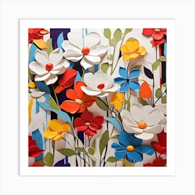 Paper Flowers Art Print