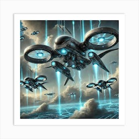 Ionosphere Aero Drones Converted Art Print