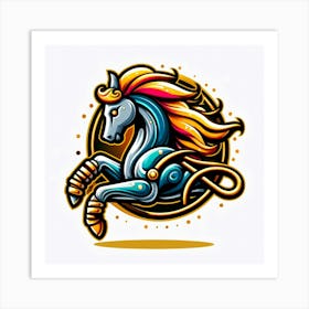 Creative Horse Beauty Illustration Nr 214 Art Print