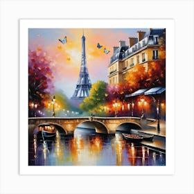 Paris At Dusk 1 Art Print