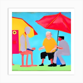 Day At The Beach Art Print