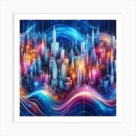 Futuristic Cityscape 1 Art Print