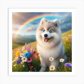 Rainbow Dog 1 Art Print