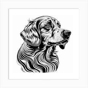 Portrait Of A Dog Art Print