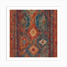 Moroccan carpet in bright Art Print