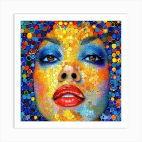 Cest Une Belle Fille - Colorful Beauty Art Print