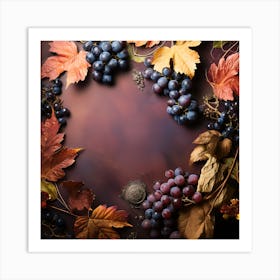 Autumn Leaves And Grapes 6 Art Print