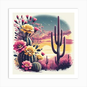 Illustration cactus 1 Art Print