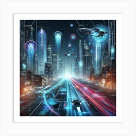 Futuristic City 17 Art Print