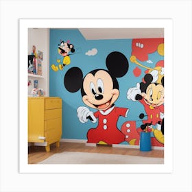 Mickey Mouse Wall Mural Art Print