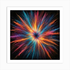 Colorful Burst 1 Art Print