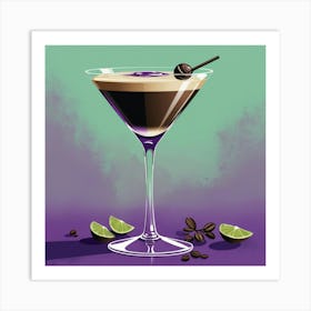 Illustrative Albedo Espresso Martini Green Purple Art 0 Art Print