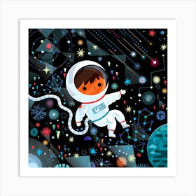 Space Square Art Print