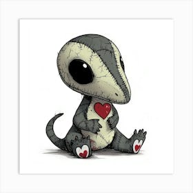 Heart Lizard Poster