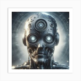 Robot Head 1 Art Print