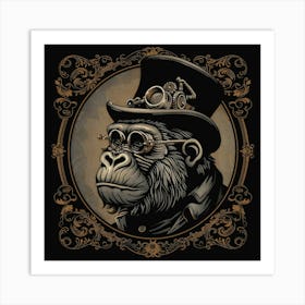Steampunk Monkey 61 Art Print
