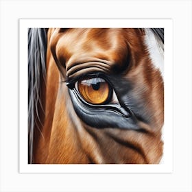 Eye Of A Horse 54 Art Print