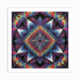 Rainbow Mandala Art Print