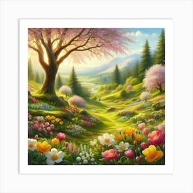 Spring In The Countryside Art Print