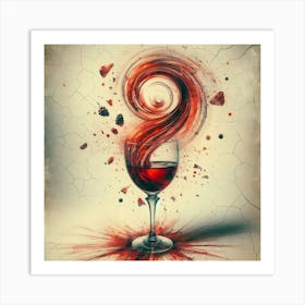 A glass of red wine 2 Art Print