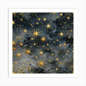 Gold Stars In The Sky 1 Art Print