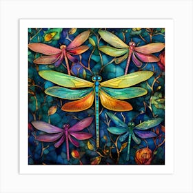 Dragonflies 1 Art Print