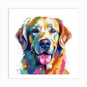 Golden Retriever Painting 11 Art Print