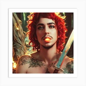 Red Haired Man Art Print