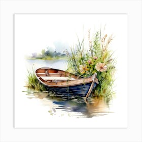 Watercolor Boat 2 Art Print