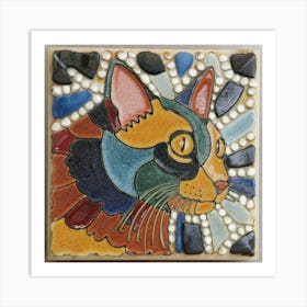 Cat Tile Art Print