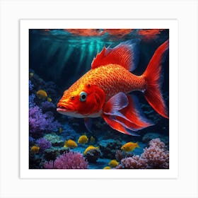 Red fish 3 Art Print