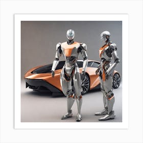 Futuristic Robots 2 Art Print