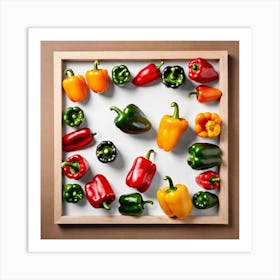 Peppers In A Frame 33 Art Print