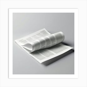 Newspaper On A Grey Background Art Print