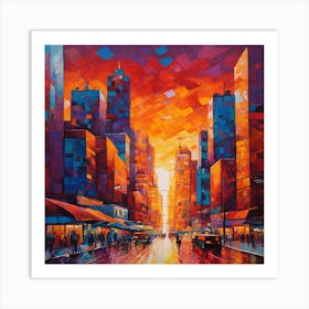 Sunset City Art Print