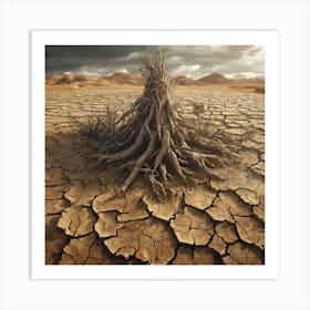 Tree In The Desert 2 Art Print