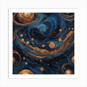 Galaxy Painting Art Print