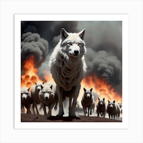 Wolf Pack Art Print