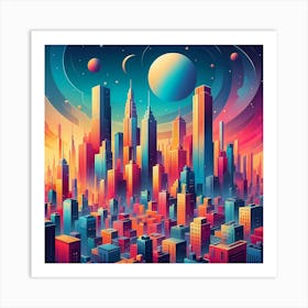 Sci-Fi City 2 Art Print