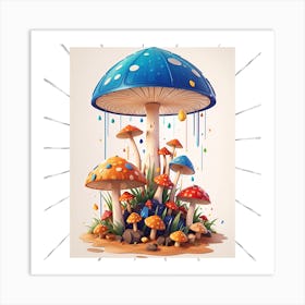 Mushroom Painting Art Print