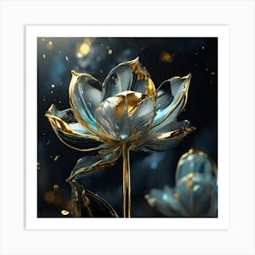 Gold Tulip 1 Art Print